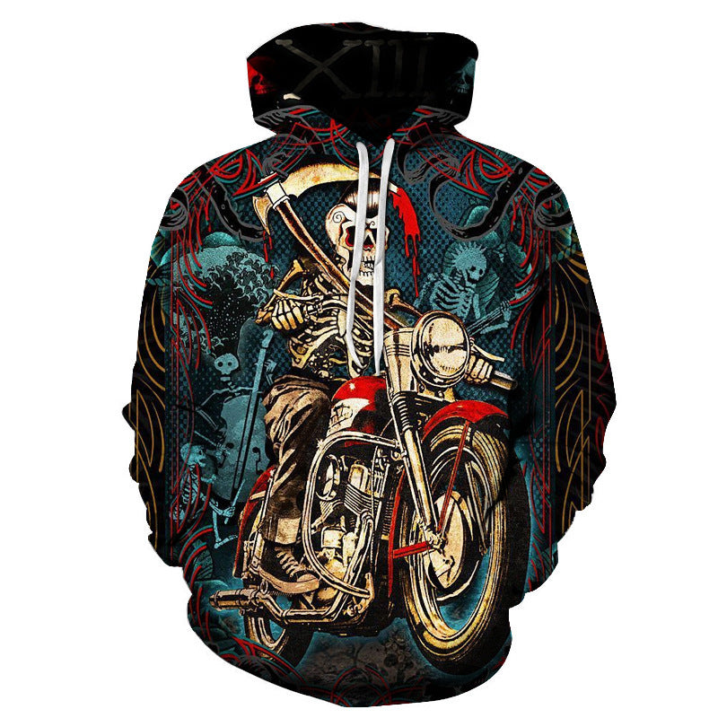Creative Hands Stretched Skull Head Hooded Sweater