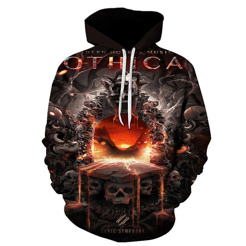 Creative Hands Stretched Skull Head Hooded Sweater