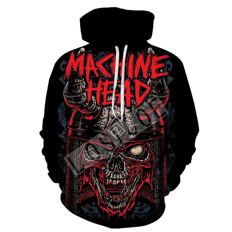 Creative Hands Stretched Skull Head Hooded Sweater
