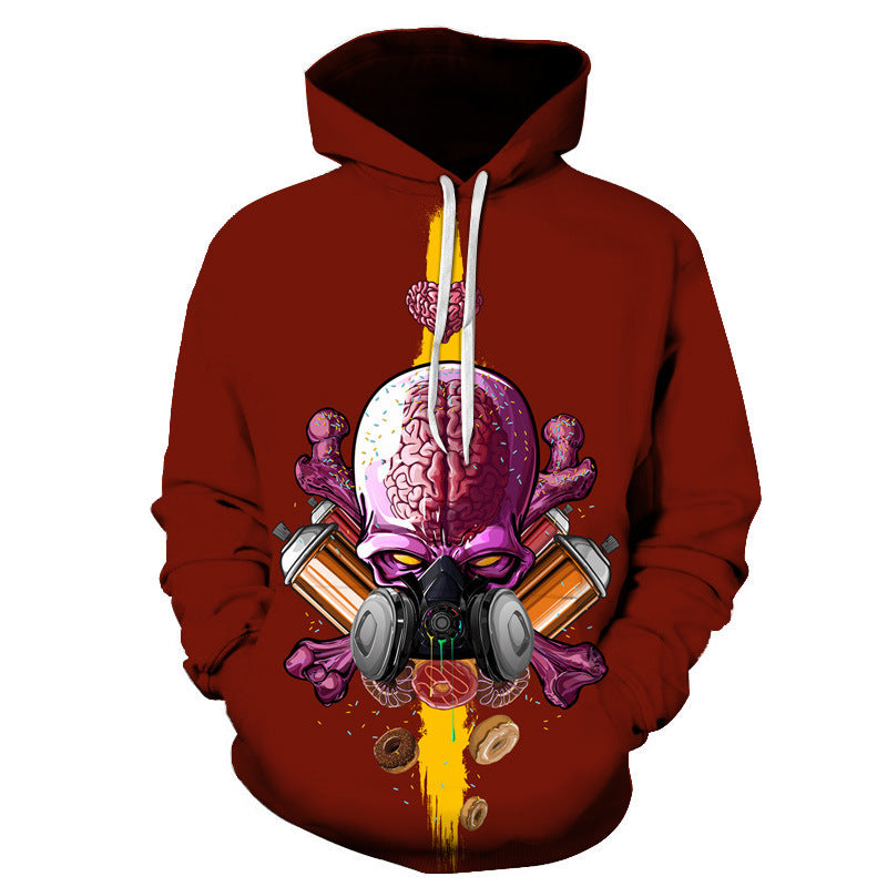 Creative Hands Stretched Skull Head Hooded Sweater