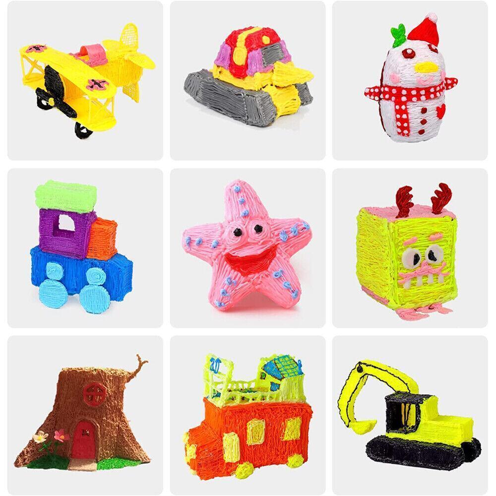DIY Kinder 3D Stifte Set 3D Druckstift PLA Filament 3D Printing Pen Mit 12Farben
