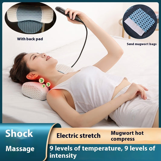 Sleeping Cervical Pillow Massage Pillow Neck And Shoulder Electric Hot Compress Massage Instrument