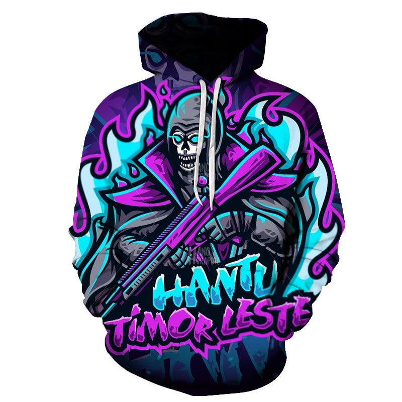 Creative Hands Stretched Skull Head Hooded Sweater