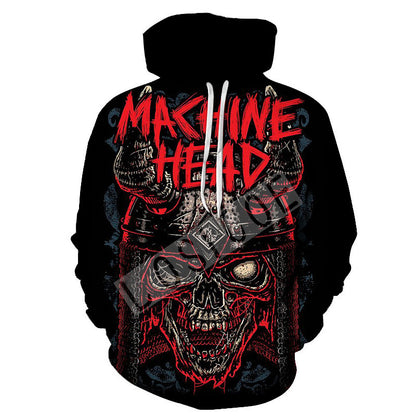 Creative Hands Stretched Skull Head Hooded Sweater
