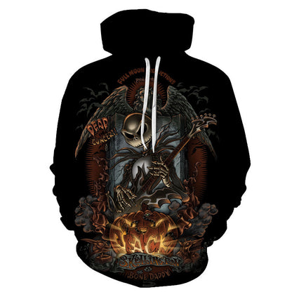 Creative Hands Stretched Skull Head Hooded Sweater