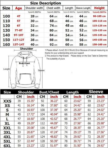 Men's And Women's Loose Fashion 3D Digital Printed Hoodie